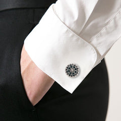 Engraved Enamel Cufflinks