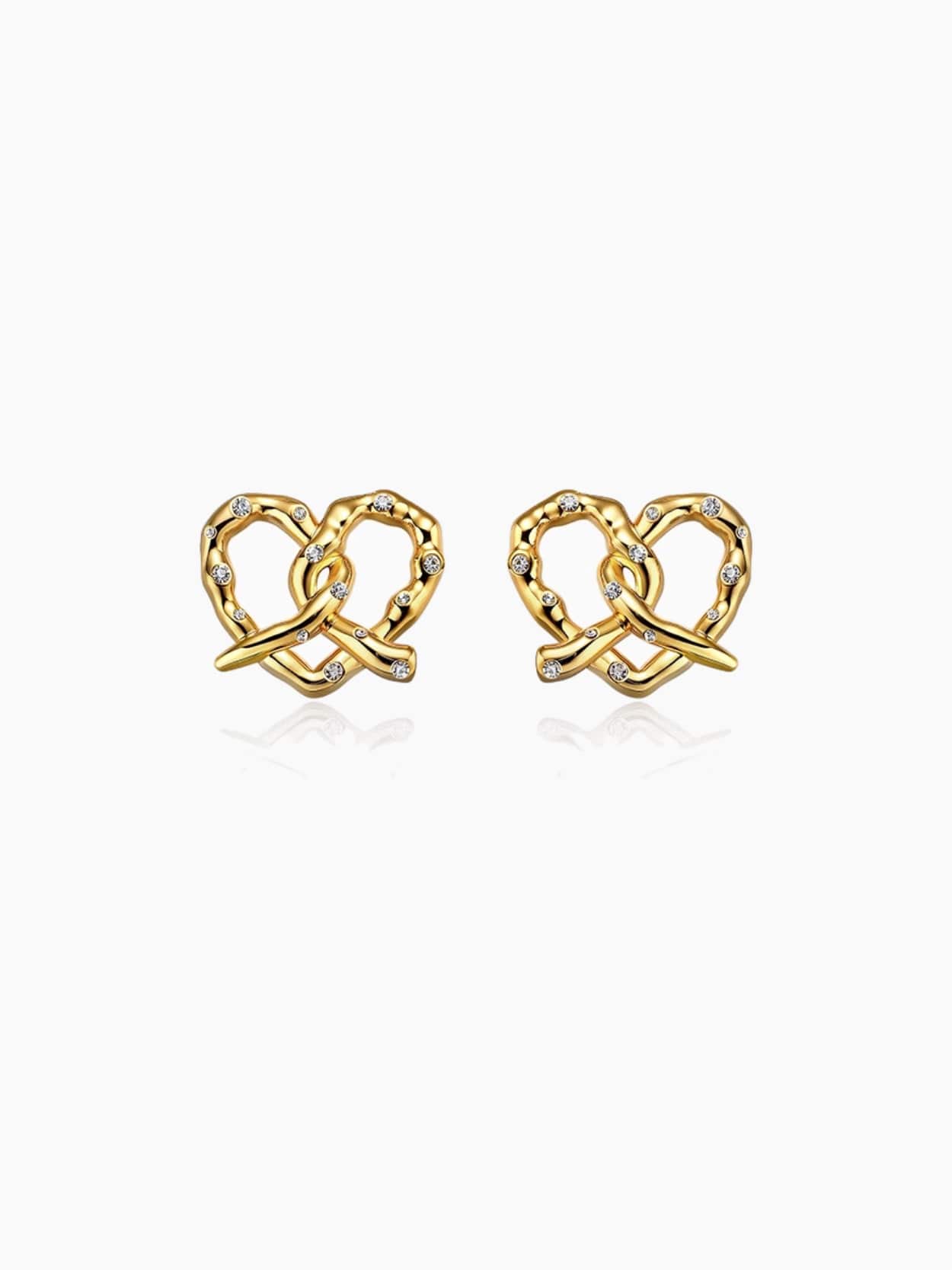 Love Stud Earrings in Gold