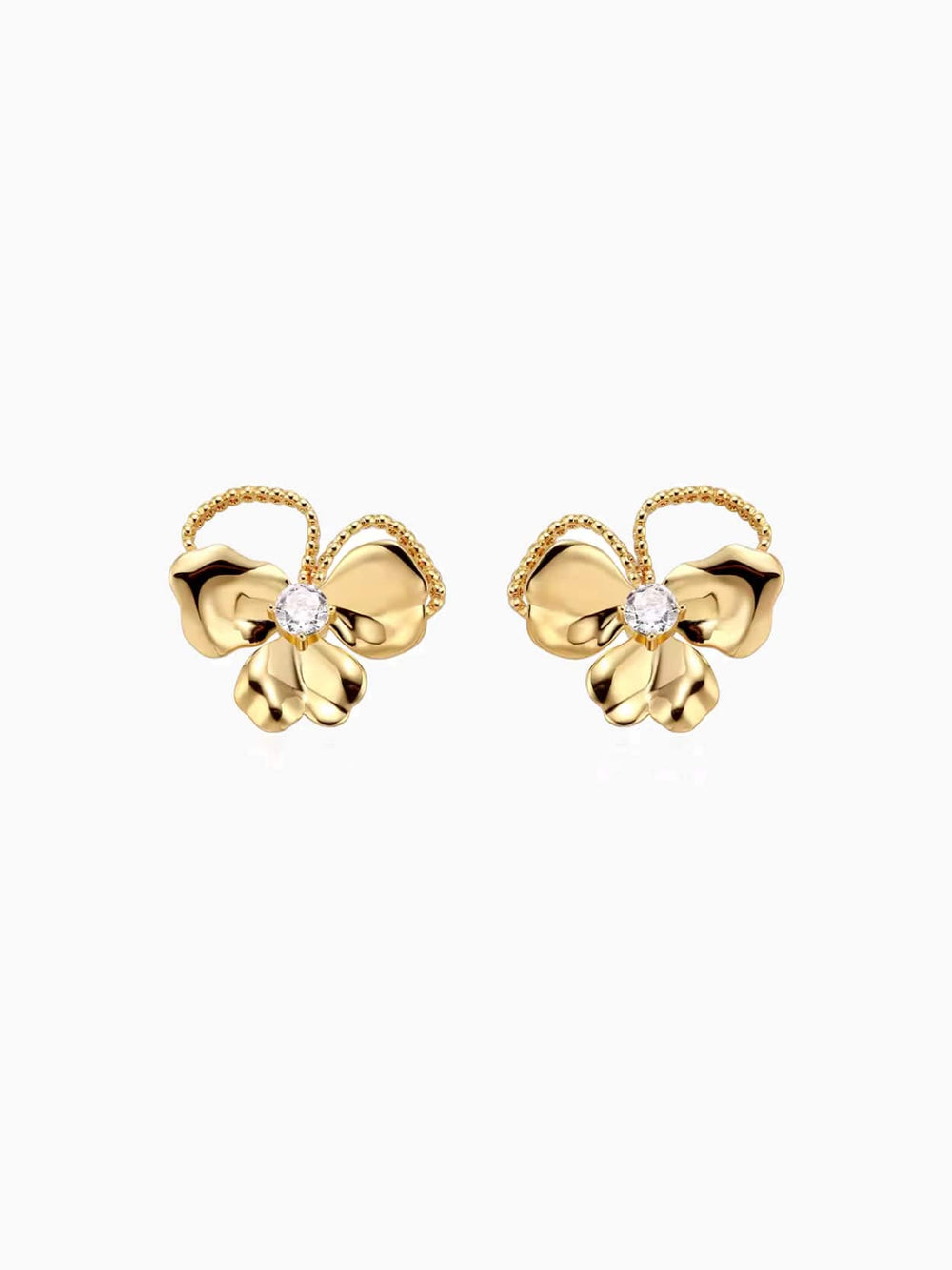 Petal Gemstone Stud Earrings
