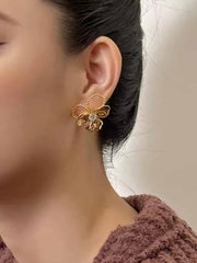 Petal Gemstone Stud Earrings