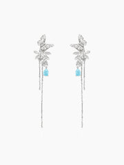 Butterfly Tassel Floral Earrings