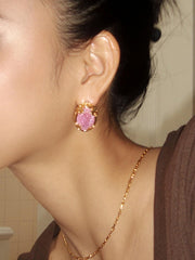 Gemstone Stud Earrings