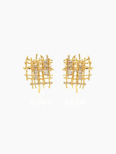 Braided Zirconia Stud Earrings