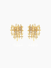 Braided Zirconia Stud Earrings