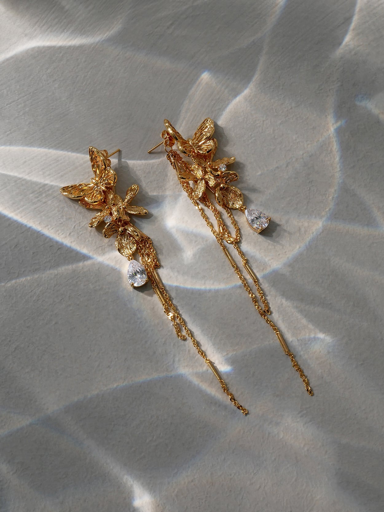 Butterfly Flower Earrings