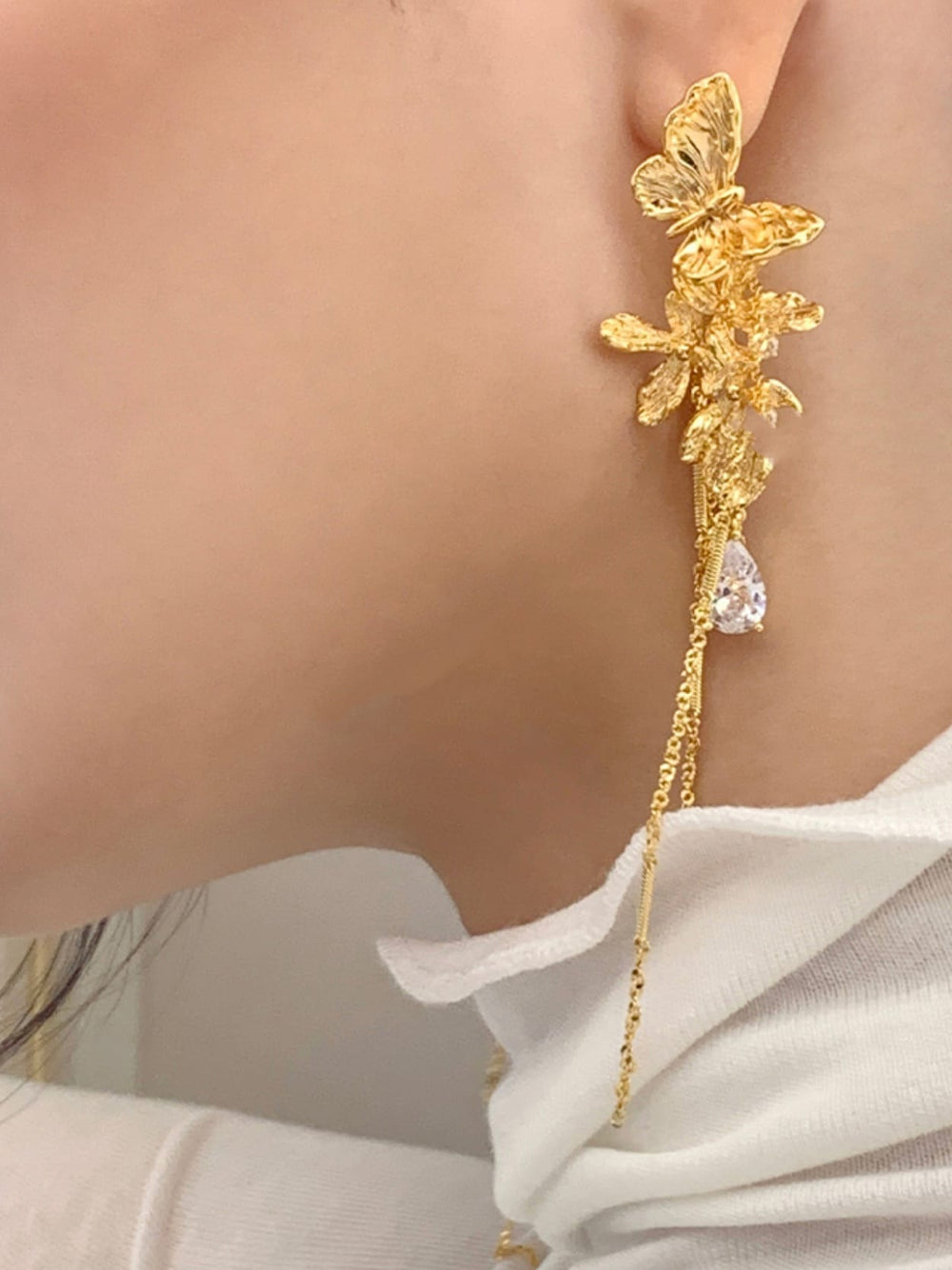 Butterfly Flower Earrings