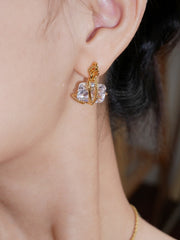 Knot Gemstone Stud Earrings