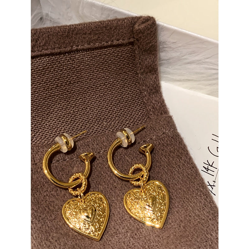 Love Heart Drop Earrings