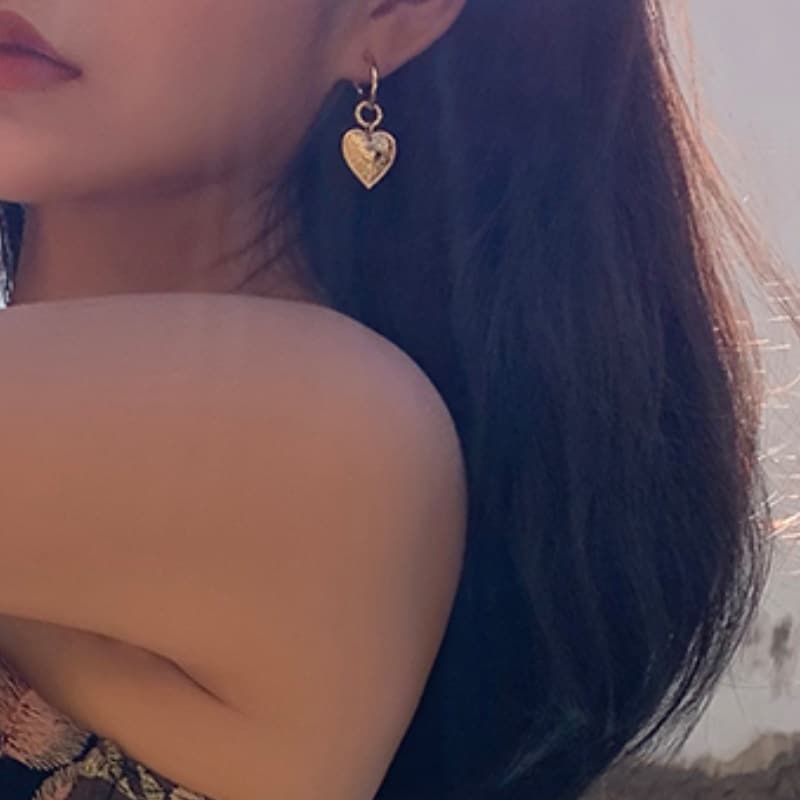 Love Heart Drop Earrings