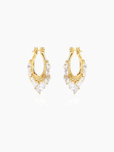 Crystal Gemstone Hoop Earrings