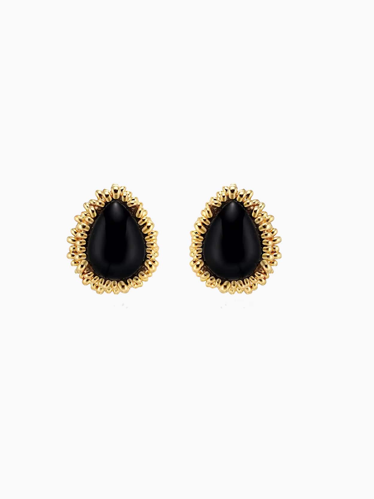 Teardrop Onyx Stud Earrings