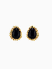Teardrop Onyx Stud Earrings