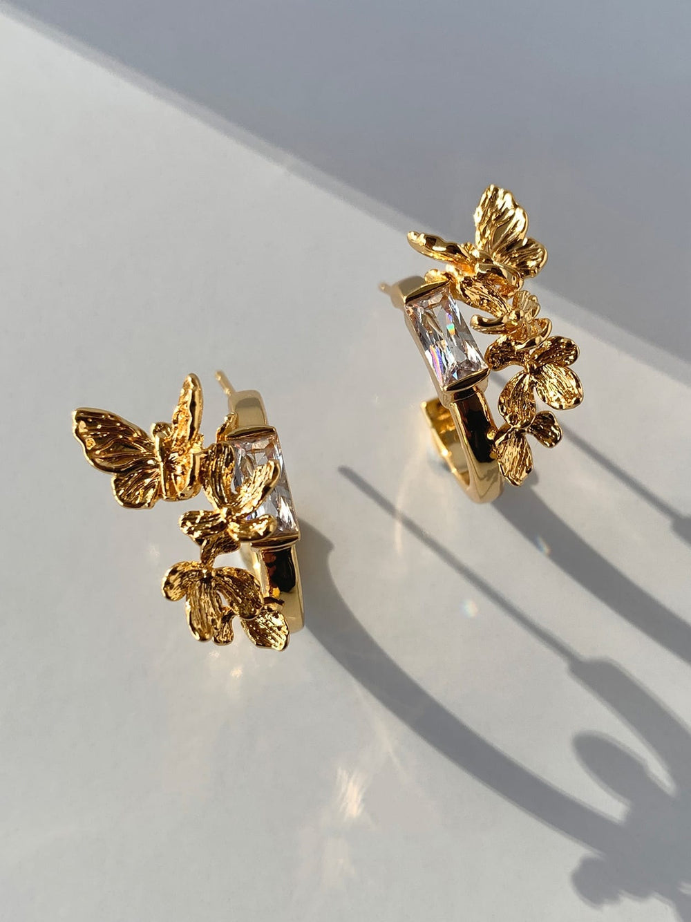 Lovely Butterfly Hoop Earrings