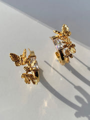 Lovely Butterfly Hoop Earrings