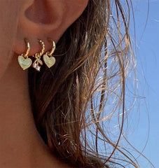 Love Drop Earrings- 2 Set