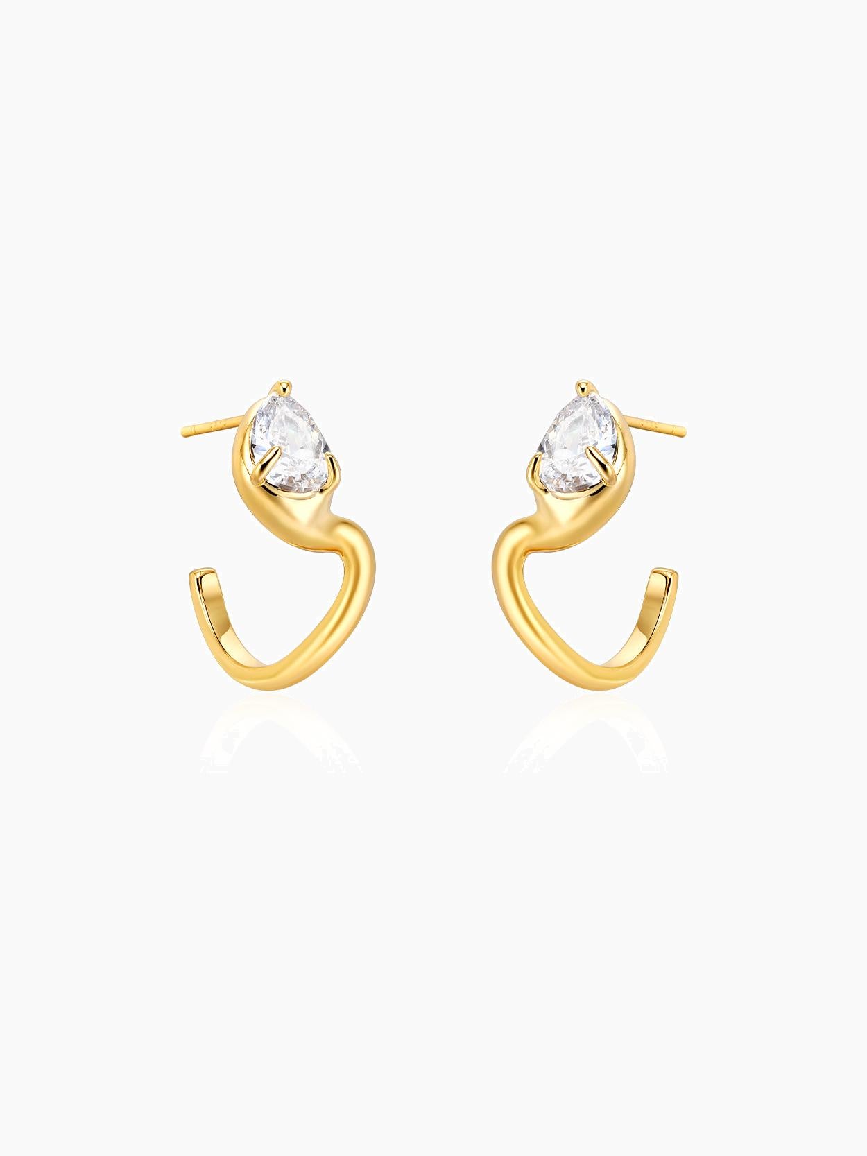 Zircon Hoop Earrings