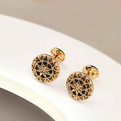 Engraved Enamel Cufflinks