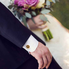 Engraved Enamel Cufflinks