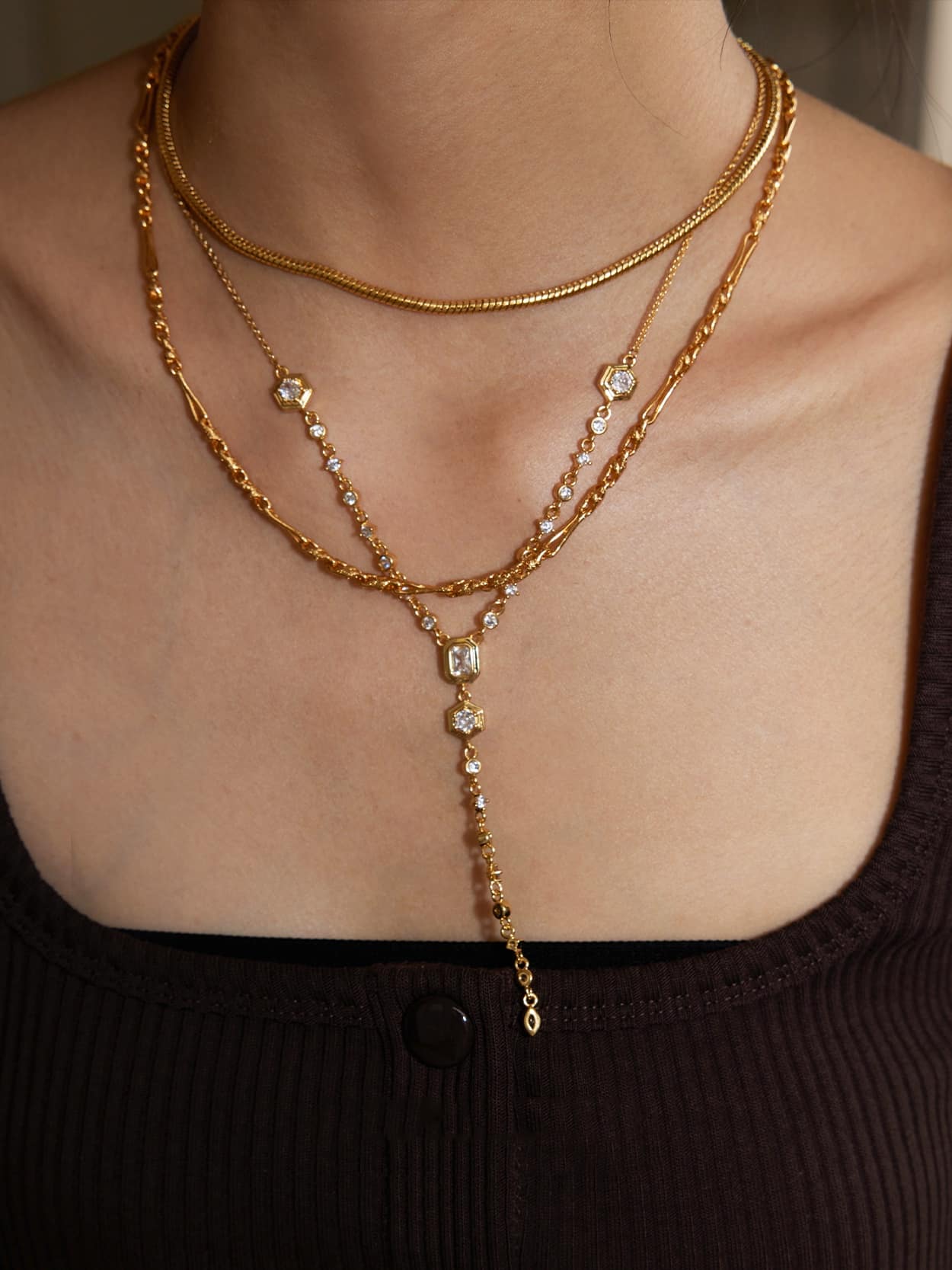 Gold Y-Necklace