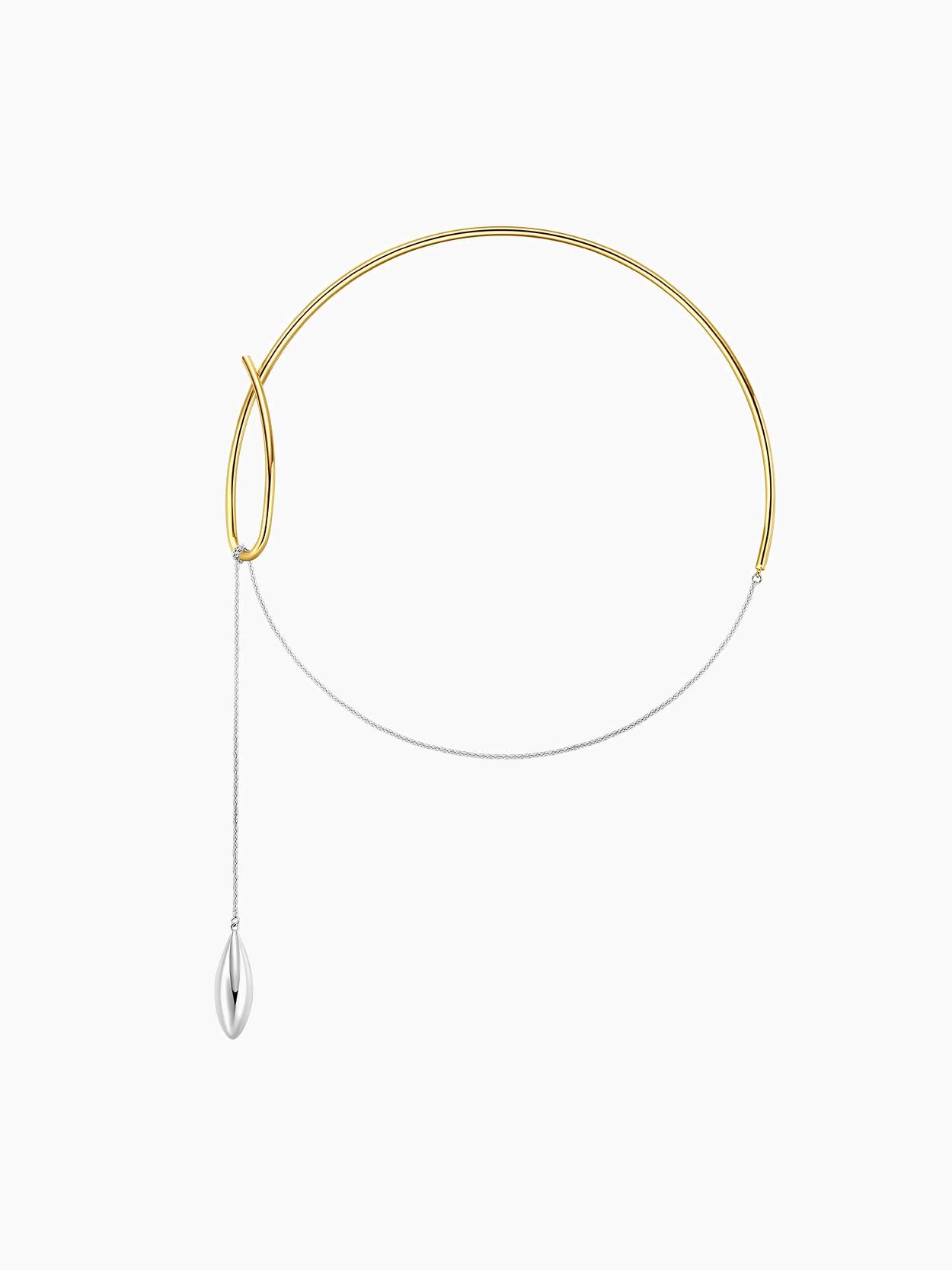 Gold Teardrop Y-Necklace