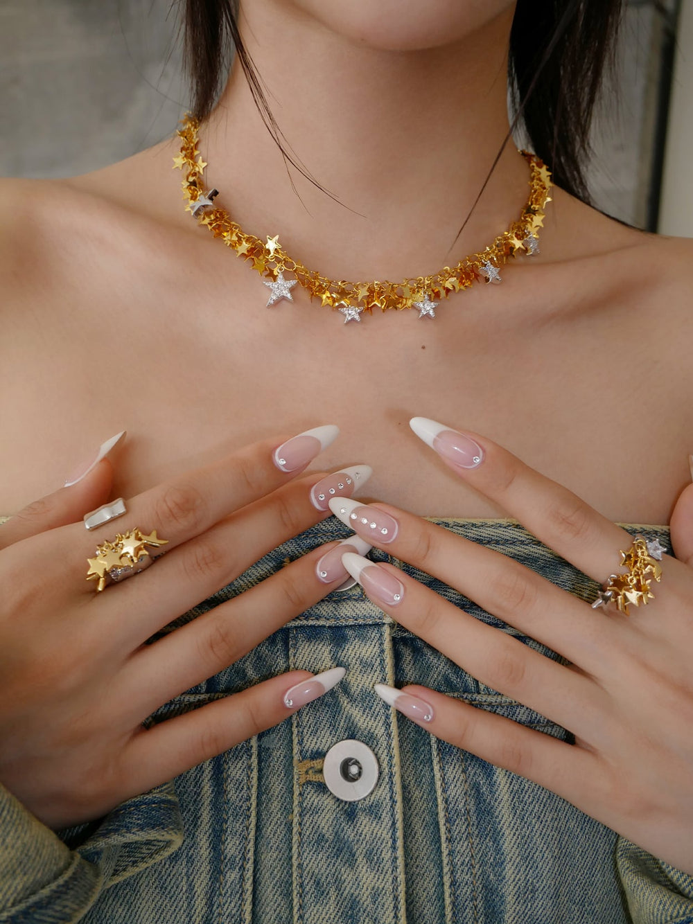 Star Necklace with Diamonds