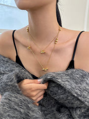 Vintage Gold Bead Necklace