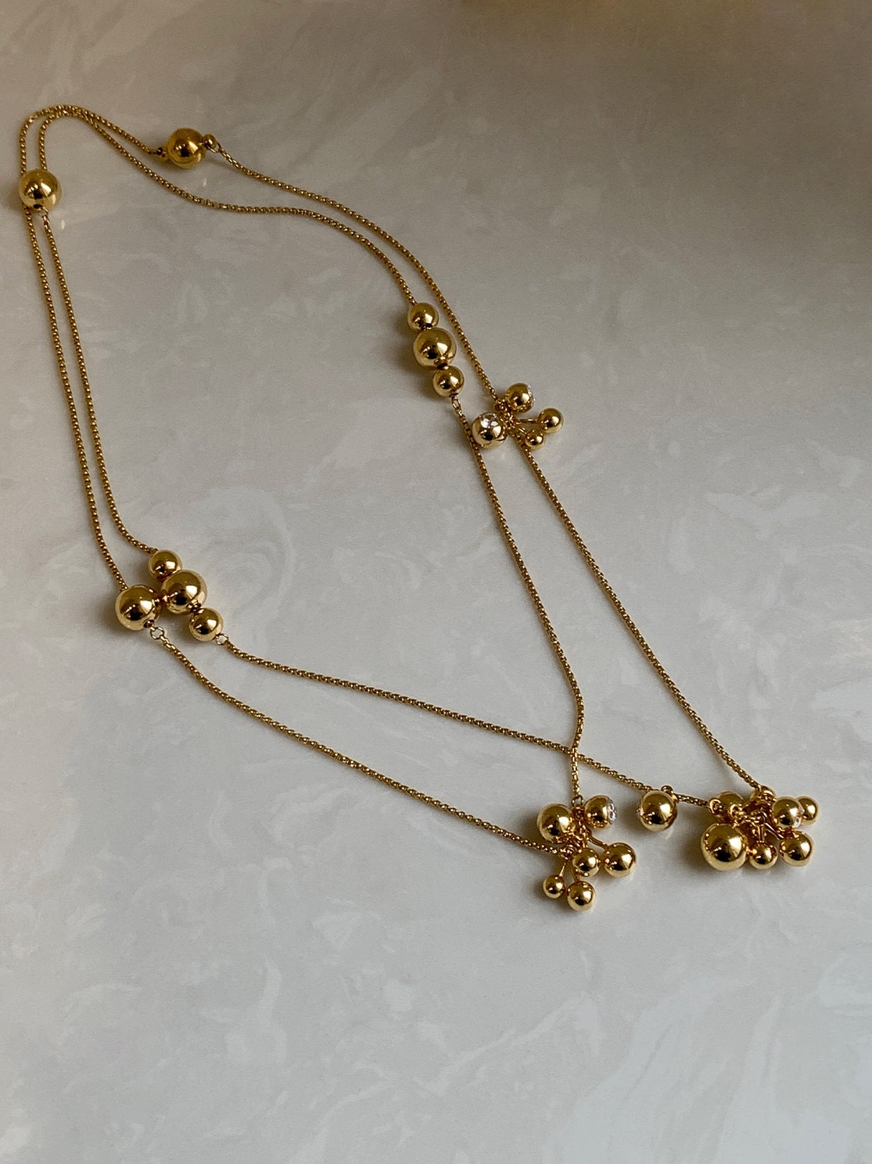 Vintage Gold Bead Necklace