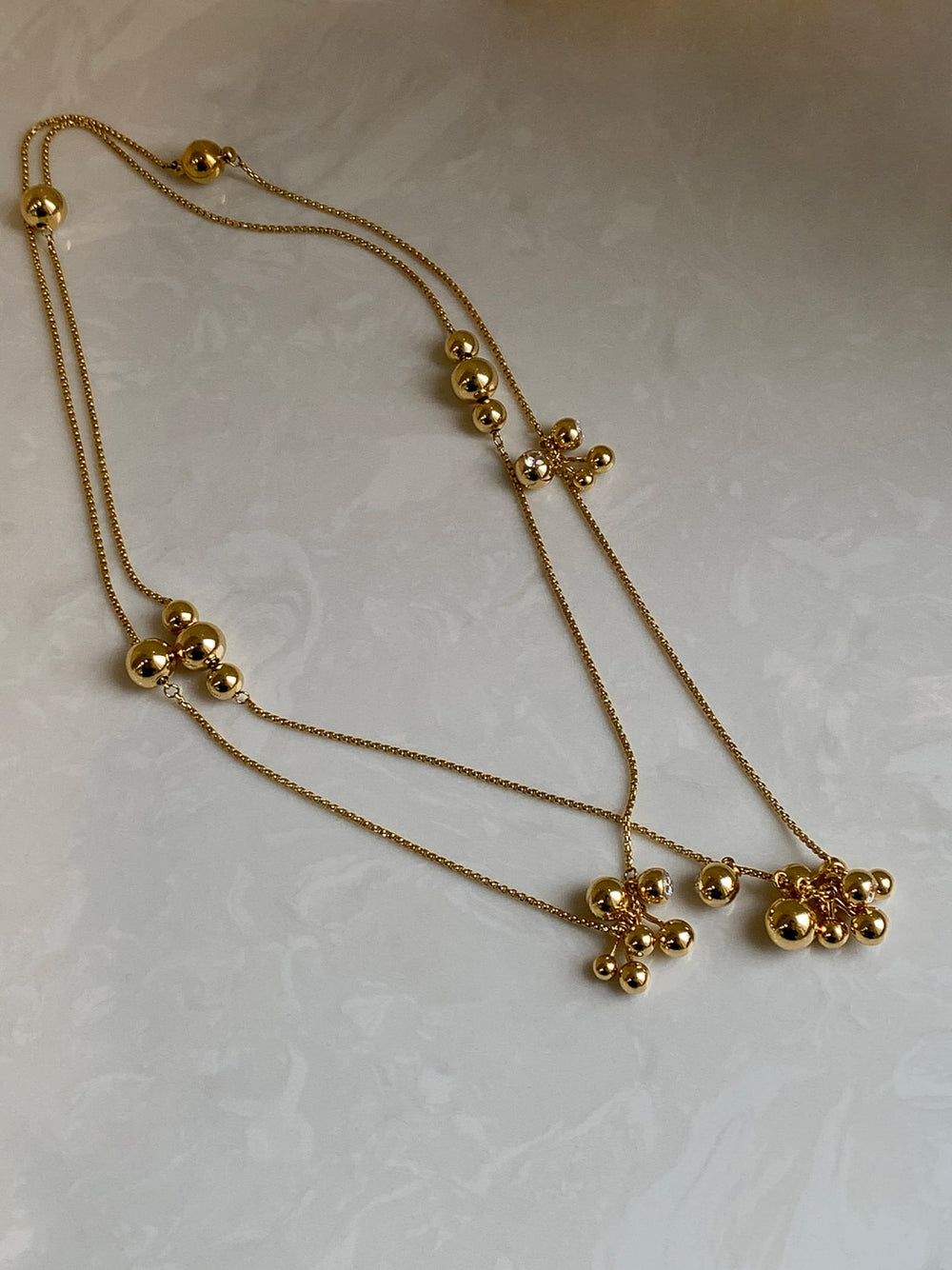 Vintage Gold Bead Necklace