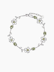 Gemstone Flower Necklace