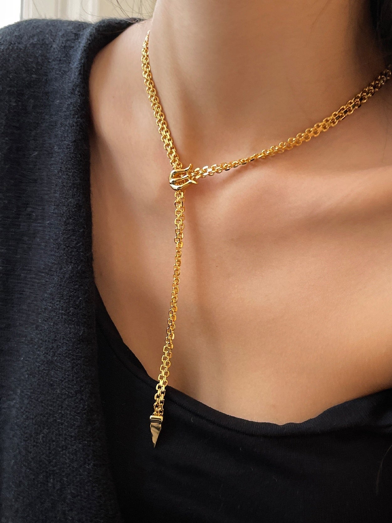 Gold Y-Necklace