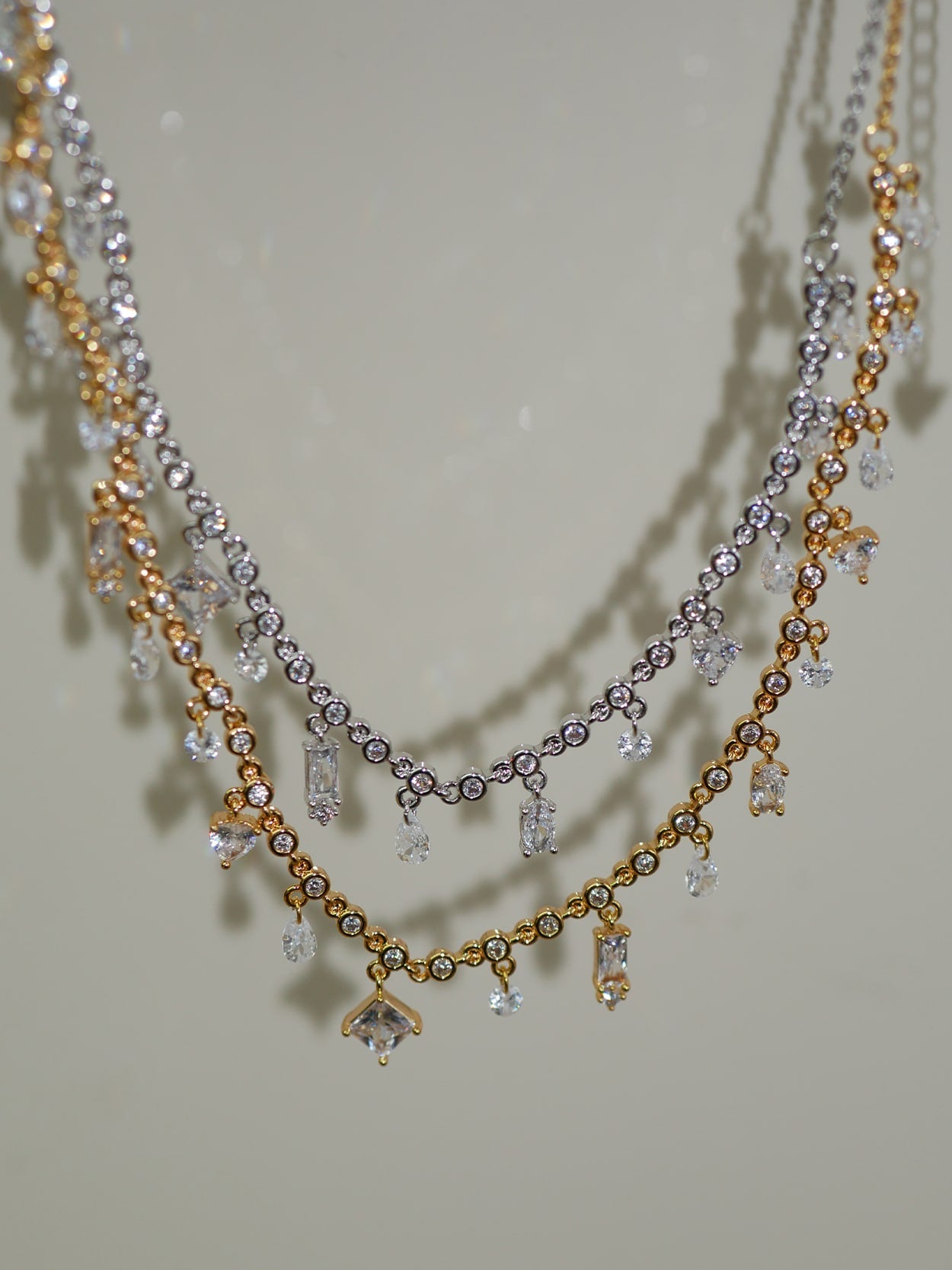 Crystal Zirconia Chain Necklace