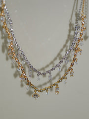 Crystal Zirconia Chain Necklace