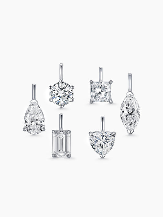 1.00ct Lab-Grown Diamond Solitaire Shape Pendant Necklace