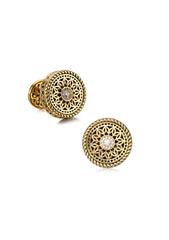 Gold with Diamond Cufflinks