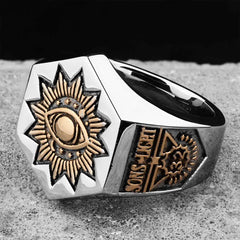 Men's Sun Devil Eyes Ring