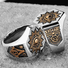 Men's Sun Devil Eyes Ring