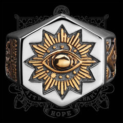 Men's Sun Devil Eyes Ring