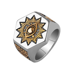 Men's Sun Devil Eyes Ring