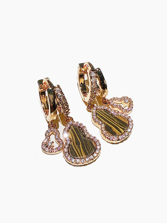 Hulu Double Charm Drop Earrings