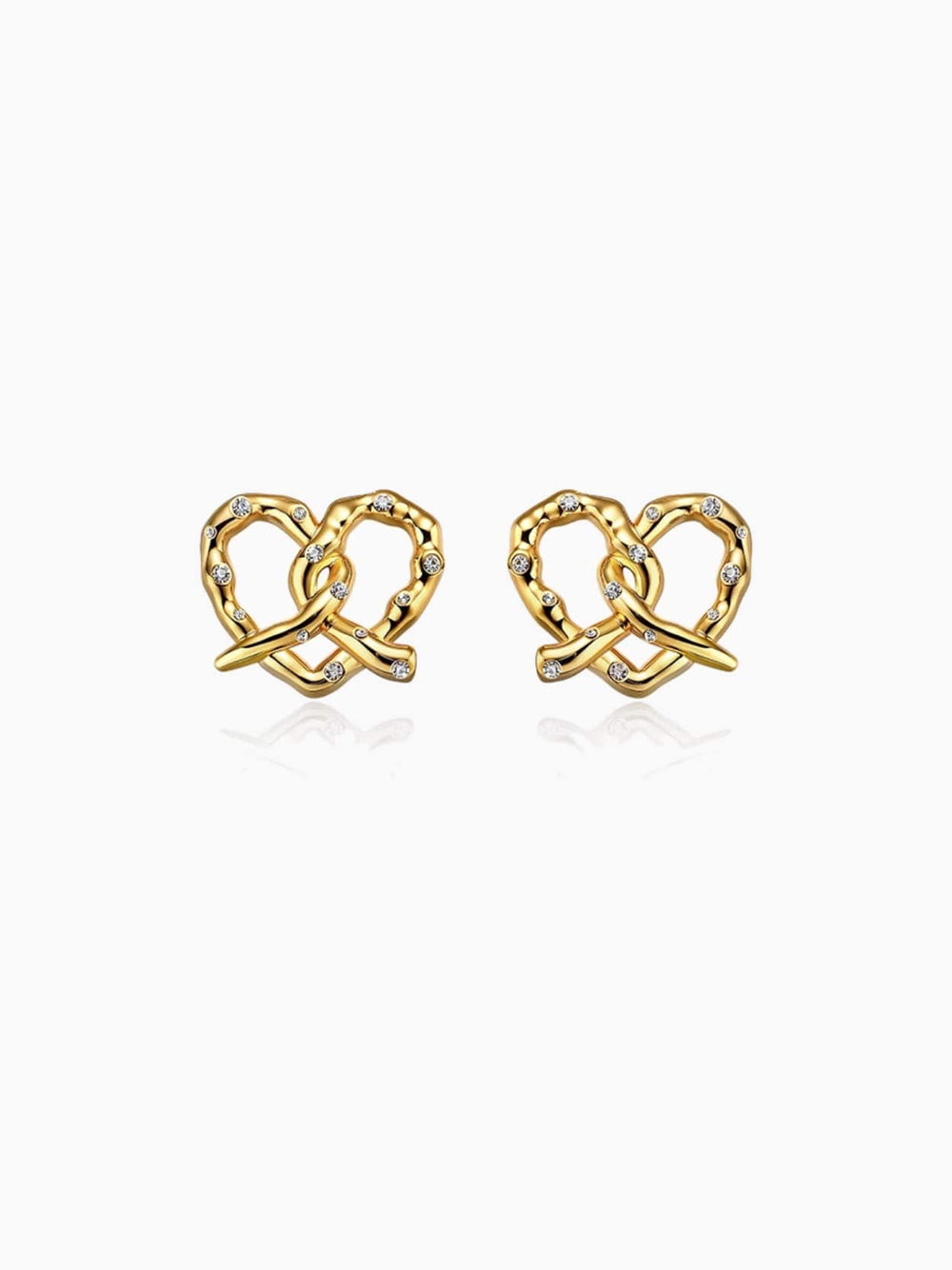 Love Stud Earrings in Gold