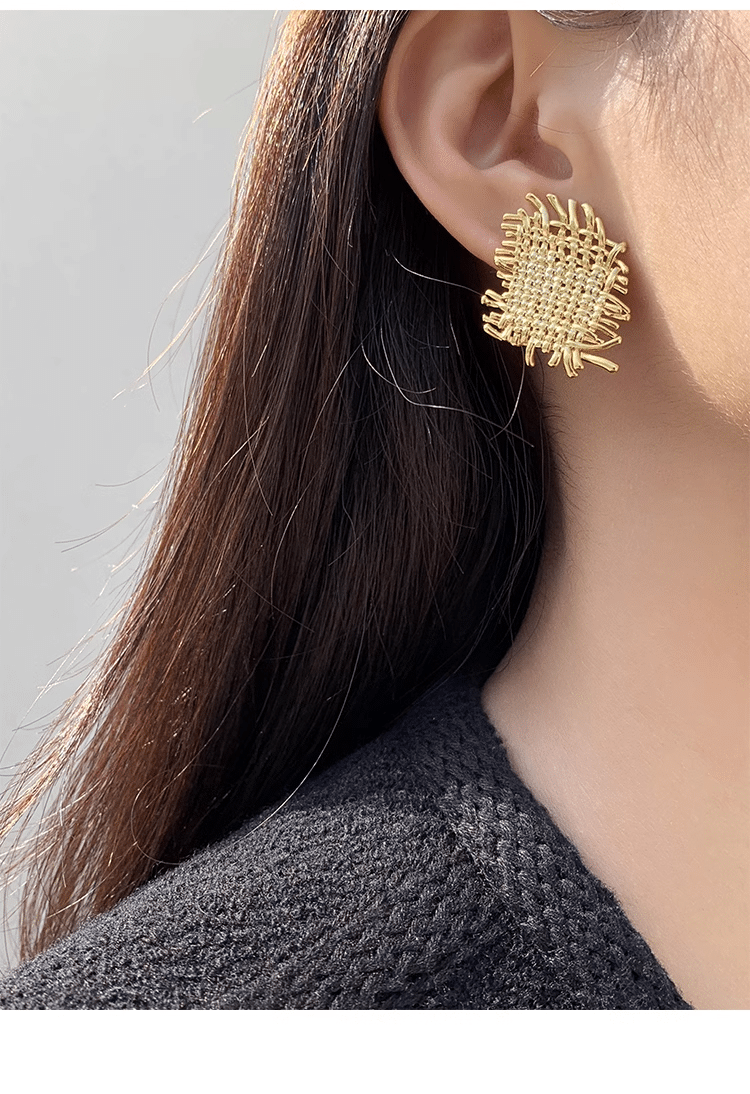 Braided Stud Earrings