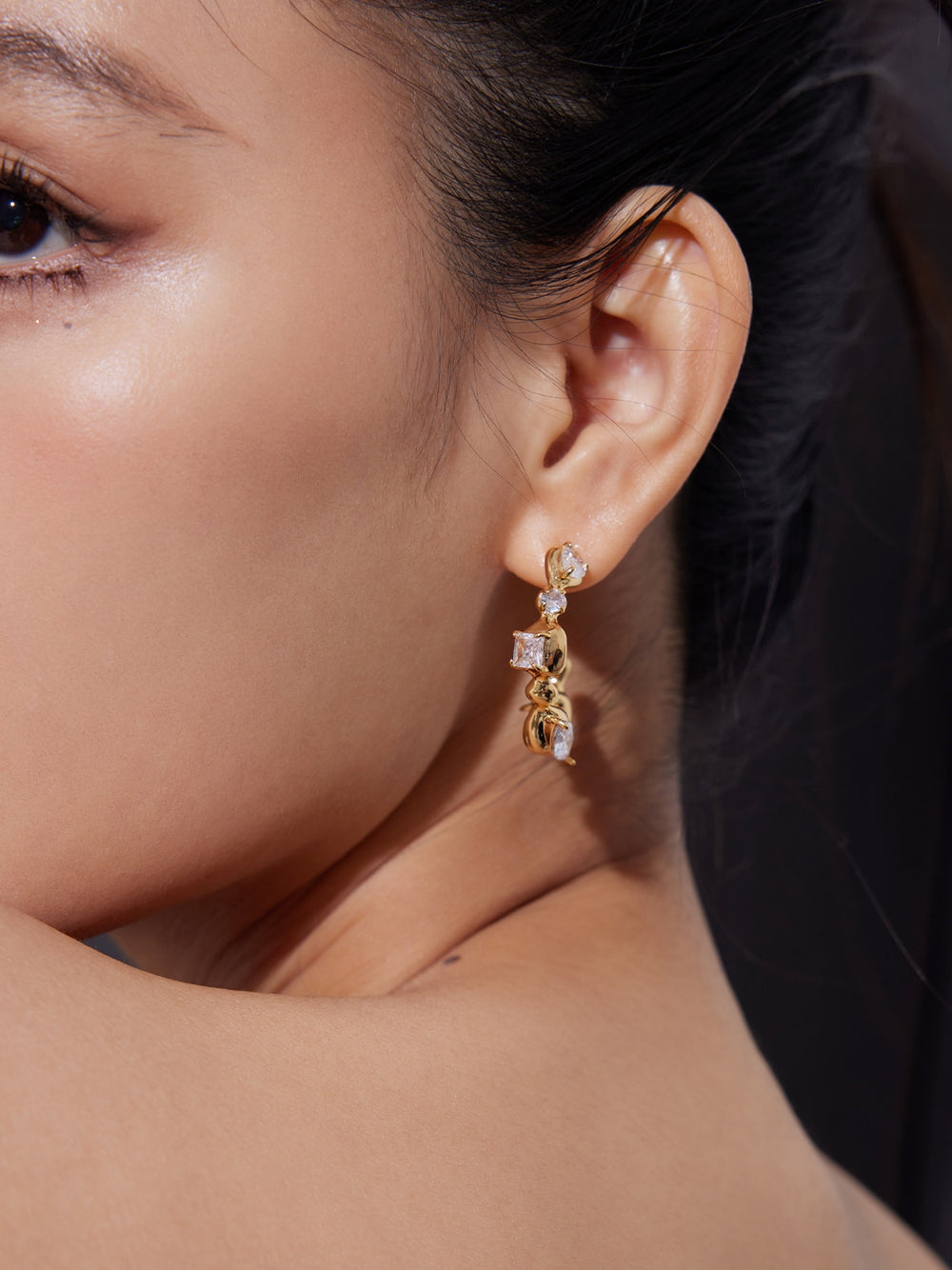 Diamond Hoop Earrings