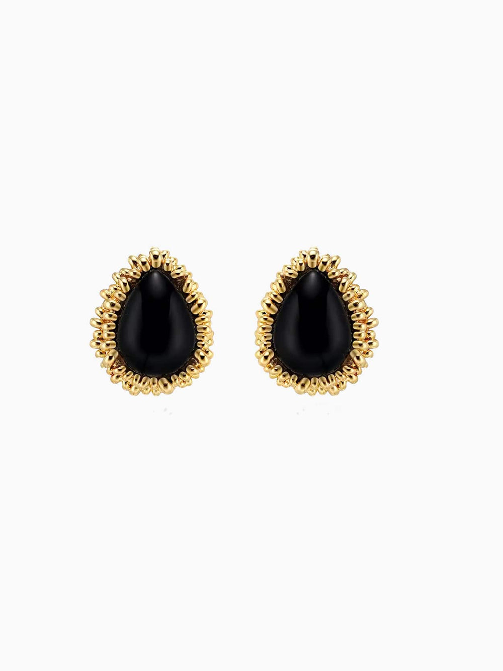 Teardrop Onyx Stud Earrings