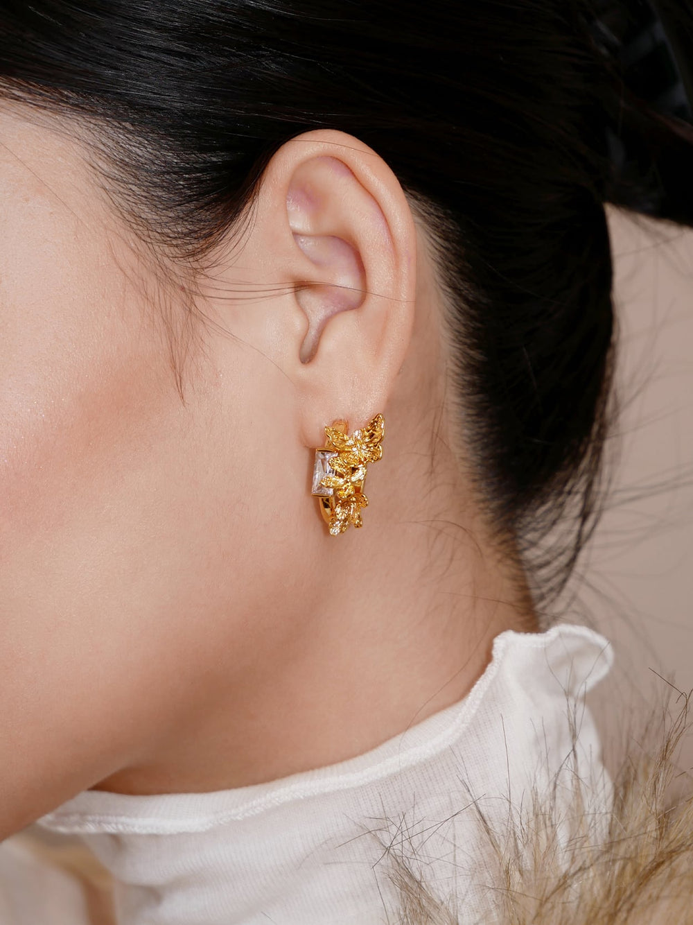 Lovely Butterfly Hoop Earrings