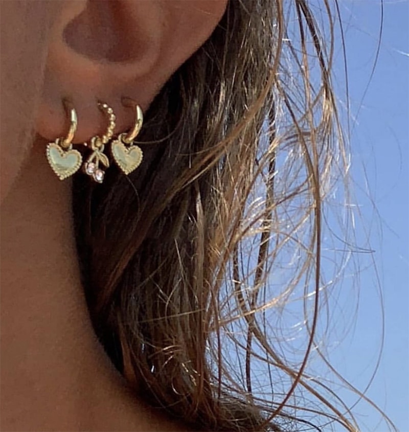Love Drop Earrings- 2 Set