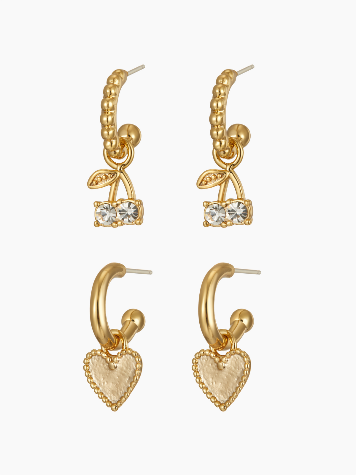 Love Drop Earrings- 2 Set