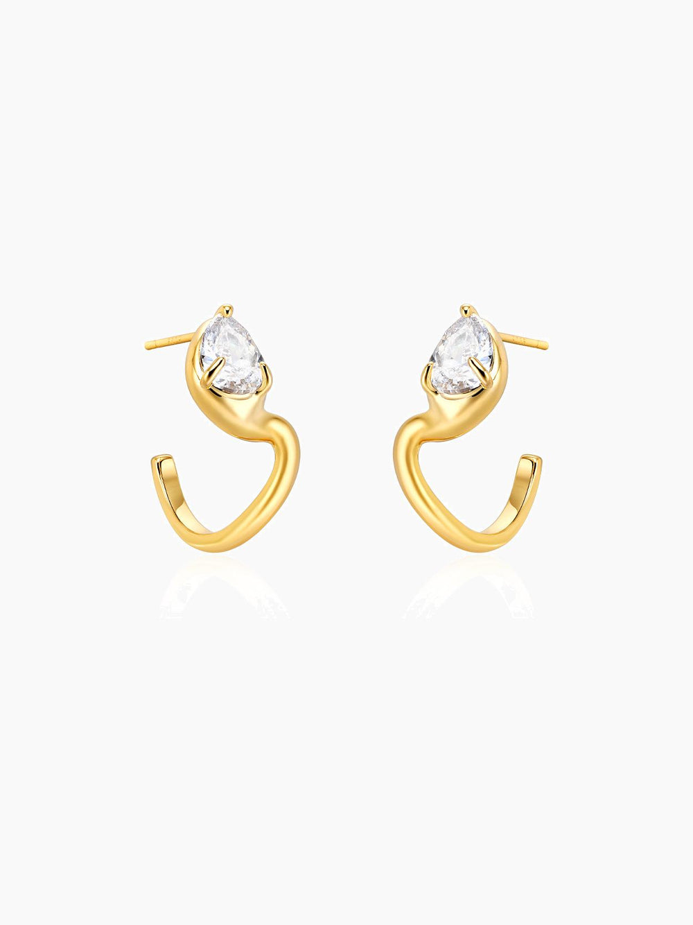 Zircon Hoop Earrings