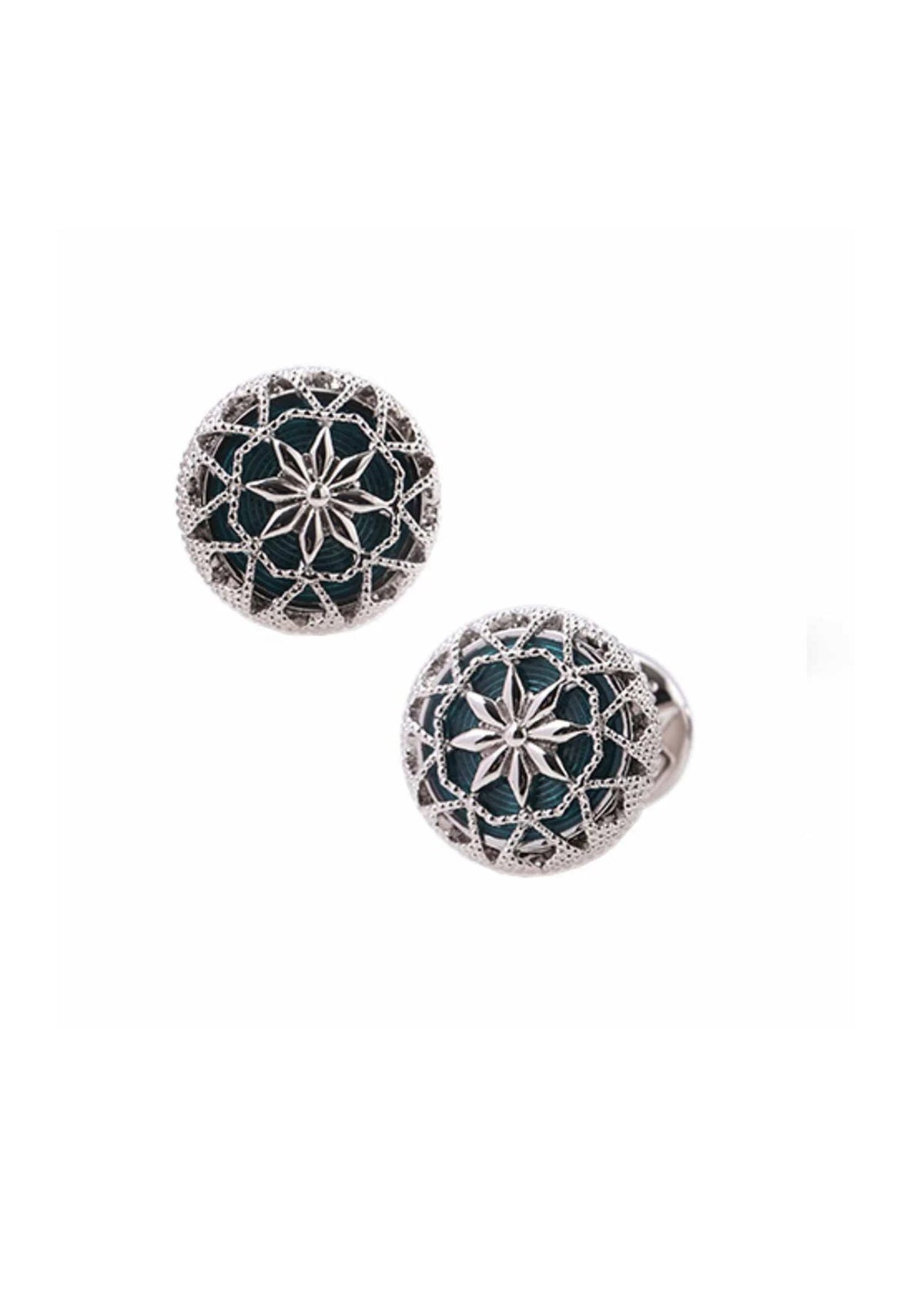 Engraved Enamel Cufflinks