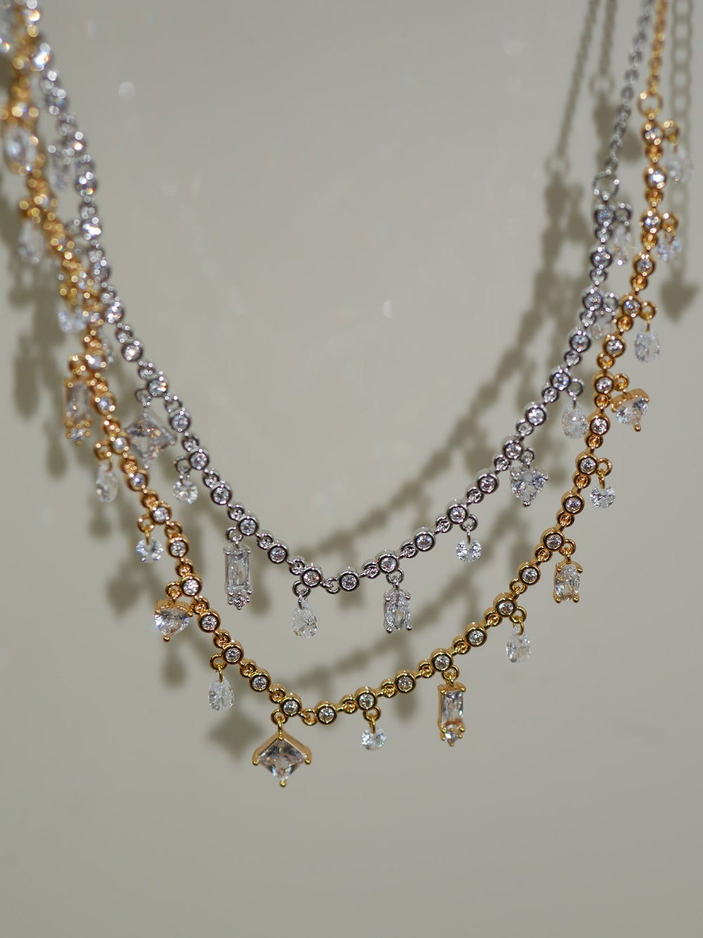 Crystal Zirconia Chain Necklace