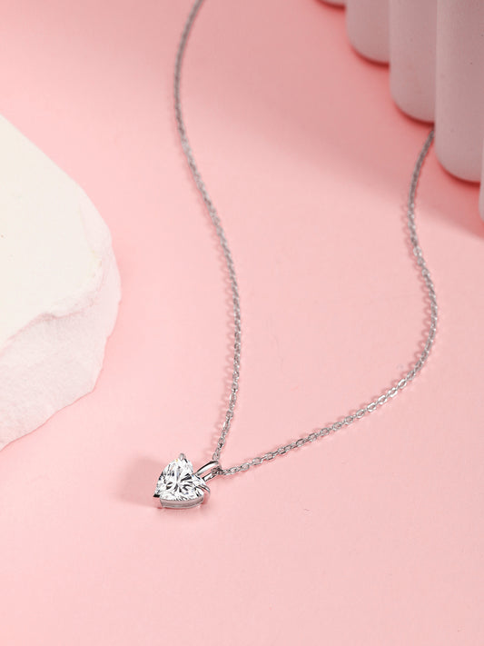 1.00ct Lab-Grown Diamond Solitaire Shape Pendant Necklace
